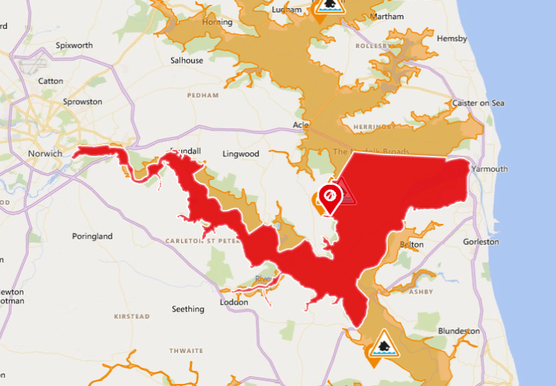 Environment Agency Flood Warning Norfolk Yacht Agency